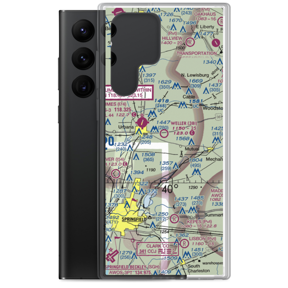 Weller Airport (38I) VFR Sectional Samsung Case Samsung Galaxy S22 Ultra model shown