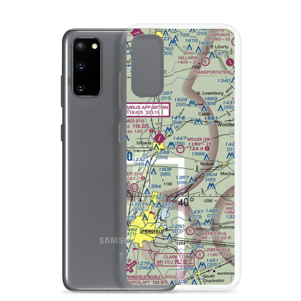 Weller Airport (38I) VFR Sectional Samsung Case Samsung Galaxy S20 model shown