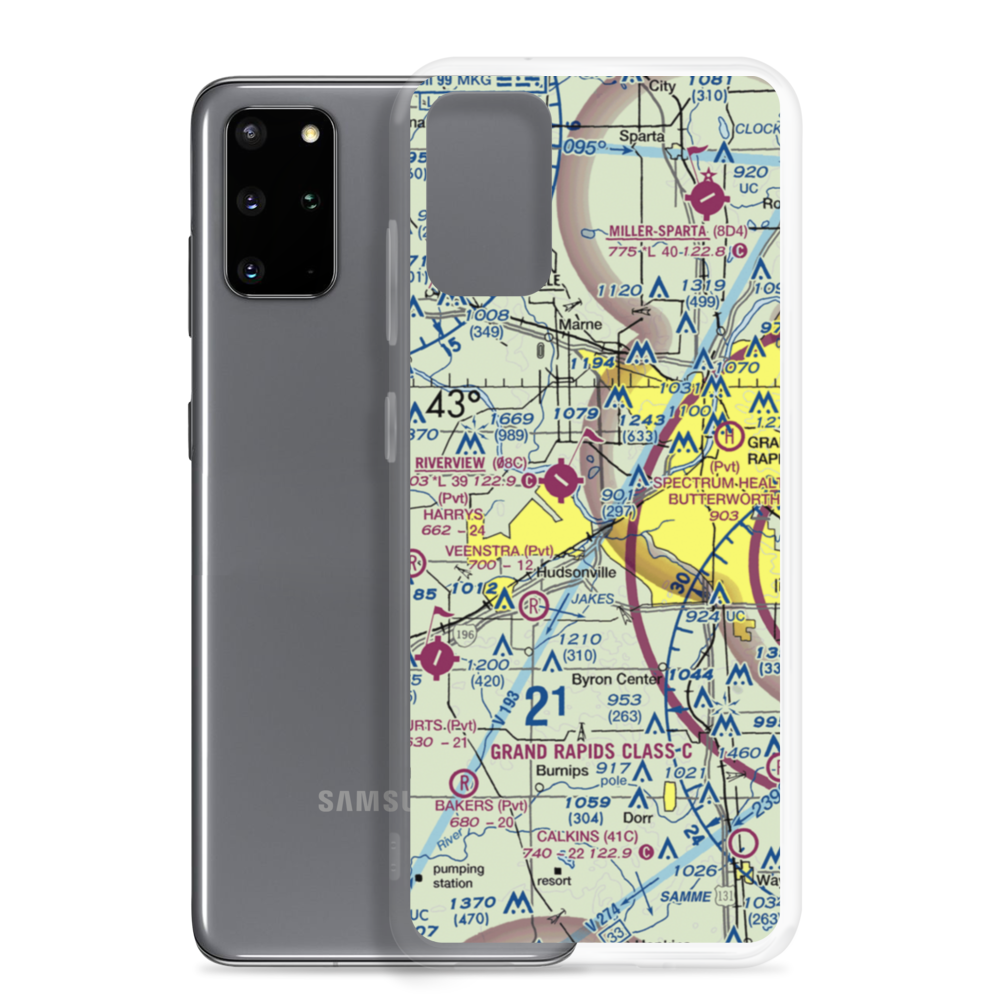 Weller Airport (MI78) VFR Sectional Samsung Case Samsung Galaxy S20 Plus model shown
