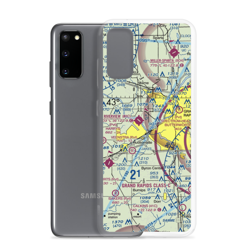 Weller Airport (MI78) VFR Sectional Samsung Case Samsung Galaxy S20 model shown