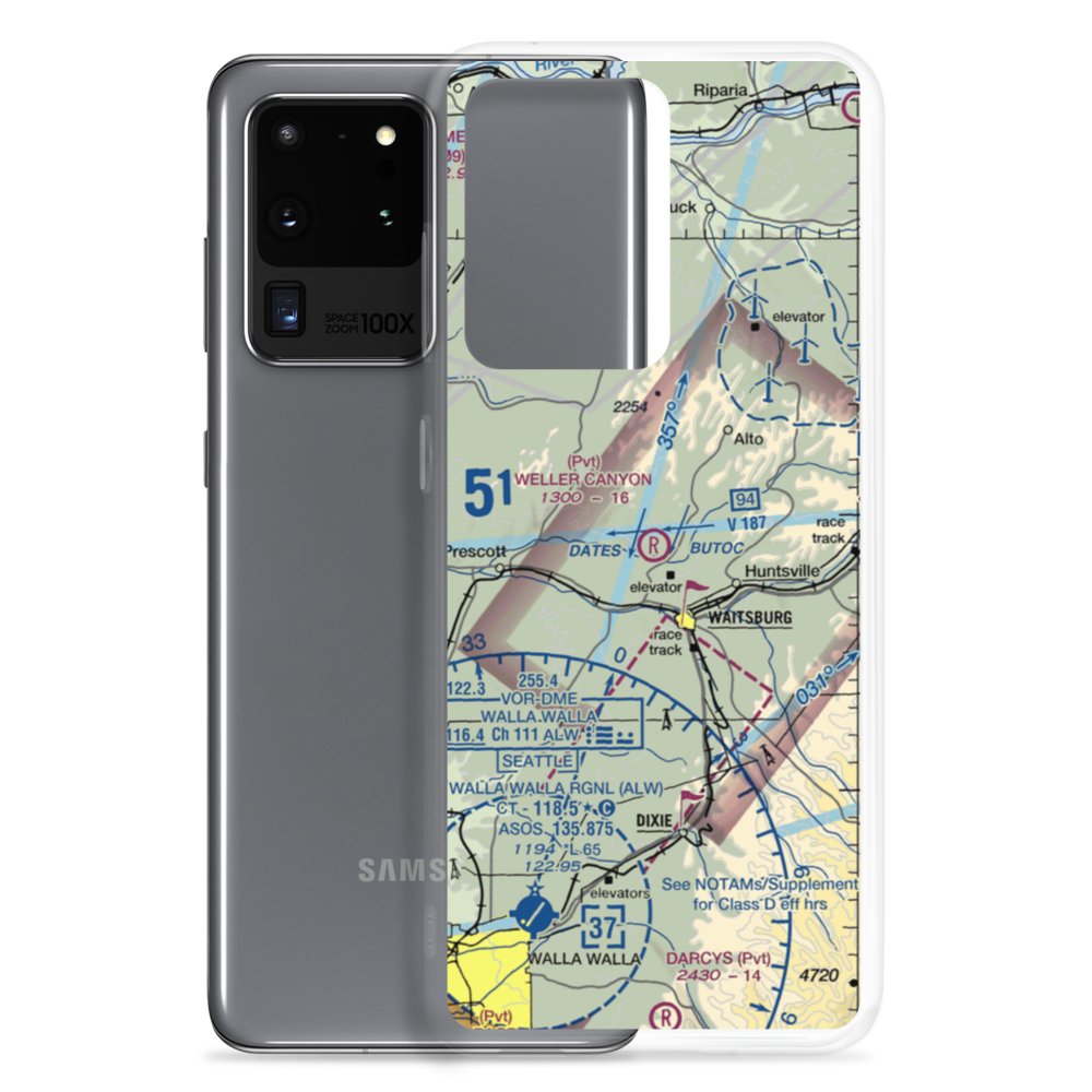Weller Canyon Airport (30WA) VFR Sectional Samsung Case Samsung Galaxy S20 Ultra model shown