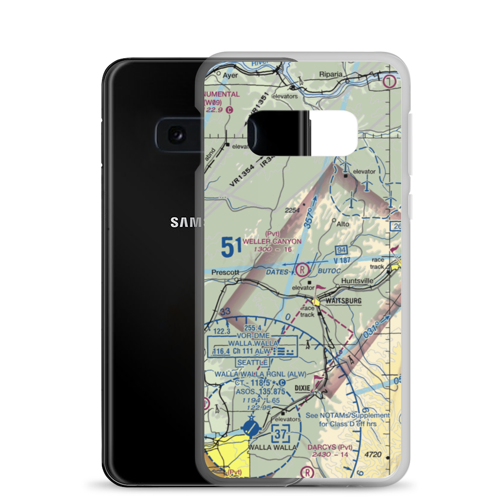 Weller Canyon Airport (30WA) VFR Sectional Samsung Case Samsung Galaxy S10e model shown