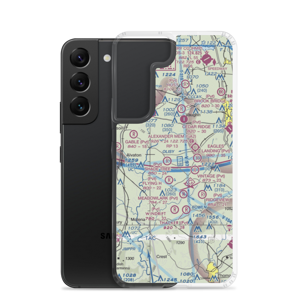 Wellers Landing Airport (GA29) VFR Sectional Samsung Case Samsung Galaxy S22 model shown