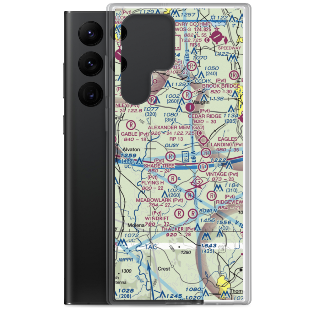 Wellers Landing Airport (GA29) VFR Sectional Samsung Case Samsung Galaxy S22 Ultra model shown
