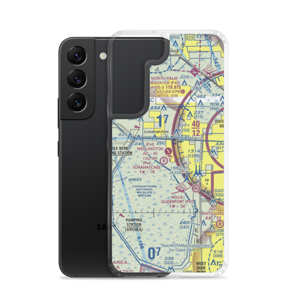 Wellington Aero Club Airport (FD38) VFR Sectional Samsung Case Samsung Galaxy S22 model shown