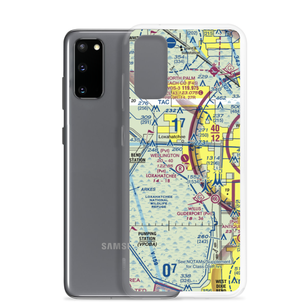 Wellington Aero Club Airport (FD38) VFR Sectional Samsung Case Samsung Galaxy S20 model shown