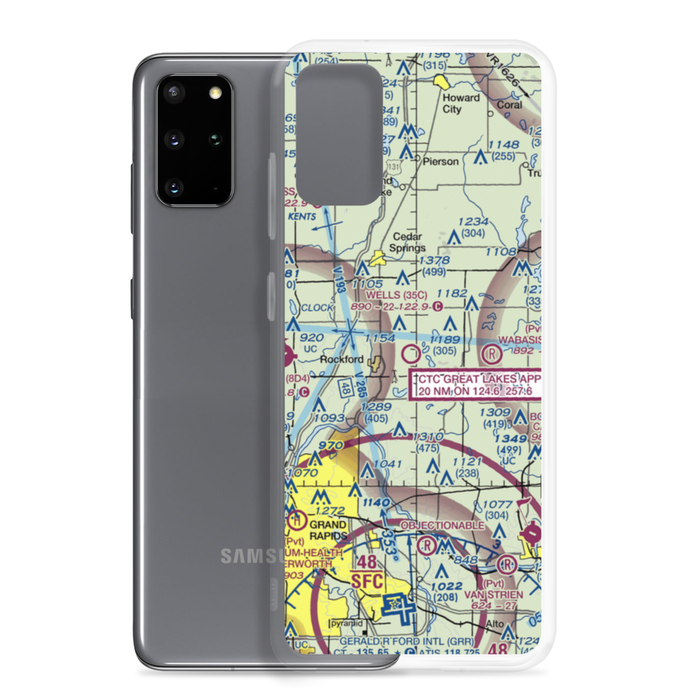 Wells Airport (35C) VFR Sectional Samsung Case Samsung Galaxy S20 Plus model shown