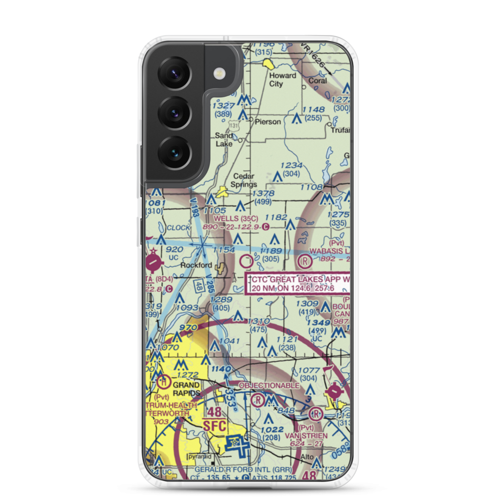 Wells Airport (35C) VFR Sectional Samsung Case Samsung Galaxy S22 Plus model shown