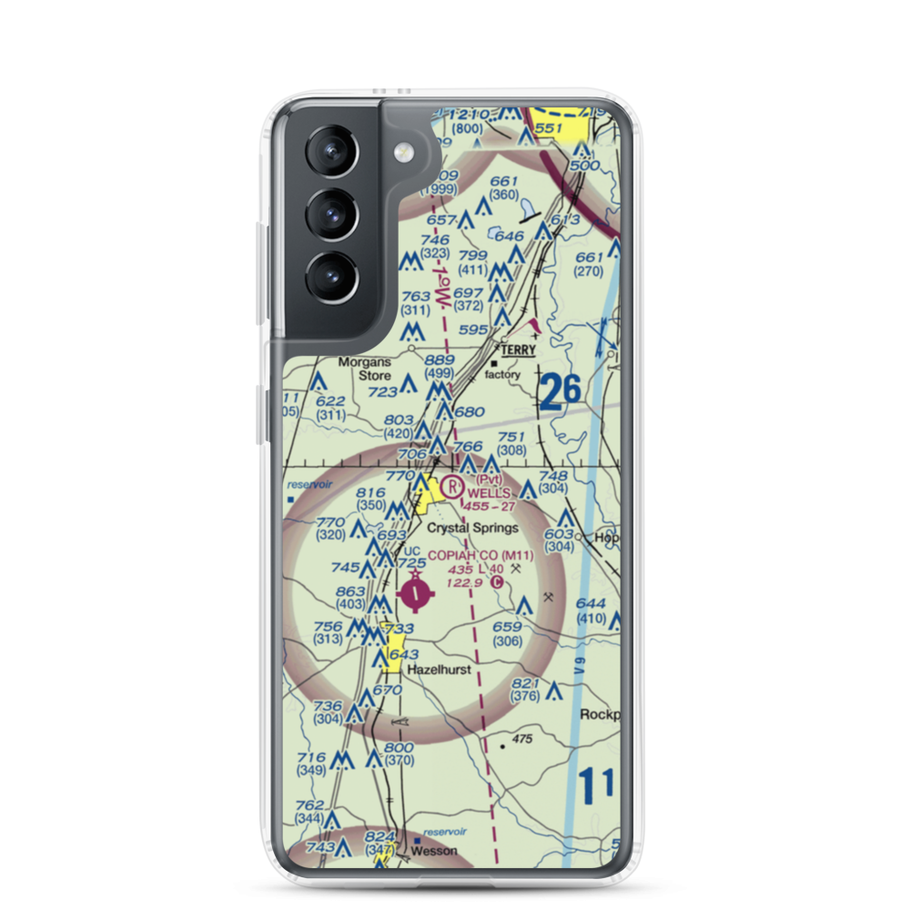 Wells Farm Airport (6MS2) VFR Sectional Samsung Case Samsung Galaxy S21 model shown