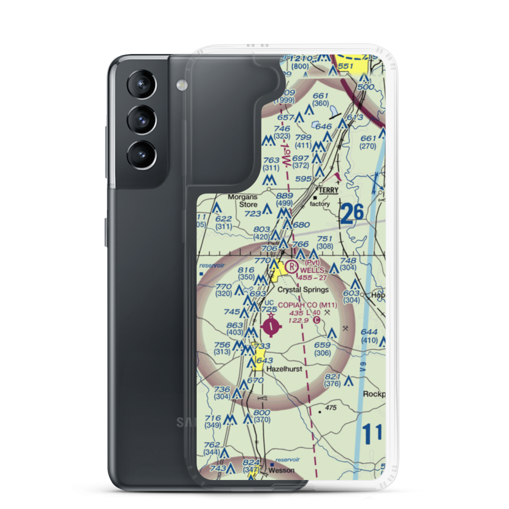 Wells Farm Airport (6MS2) VFR Sectional Samsung Case Samsung Galaxy S21 model shown