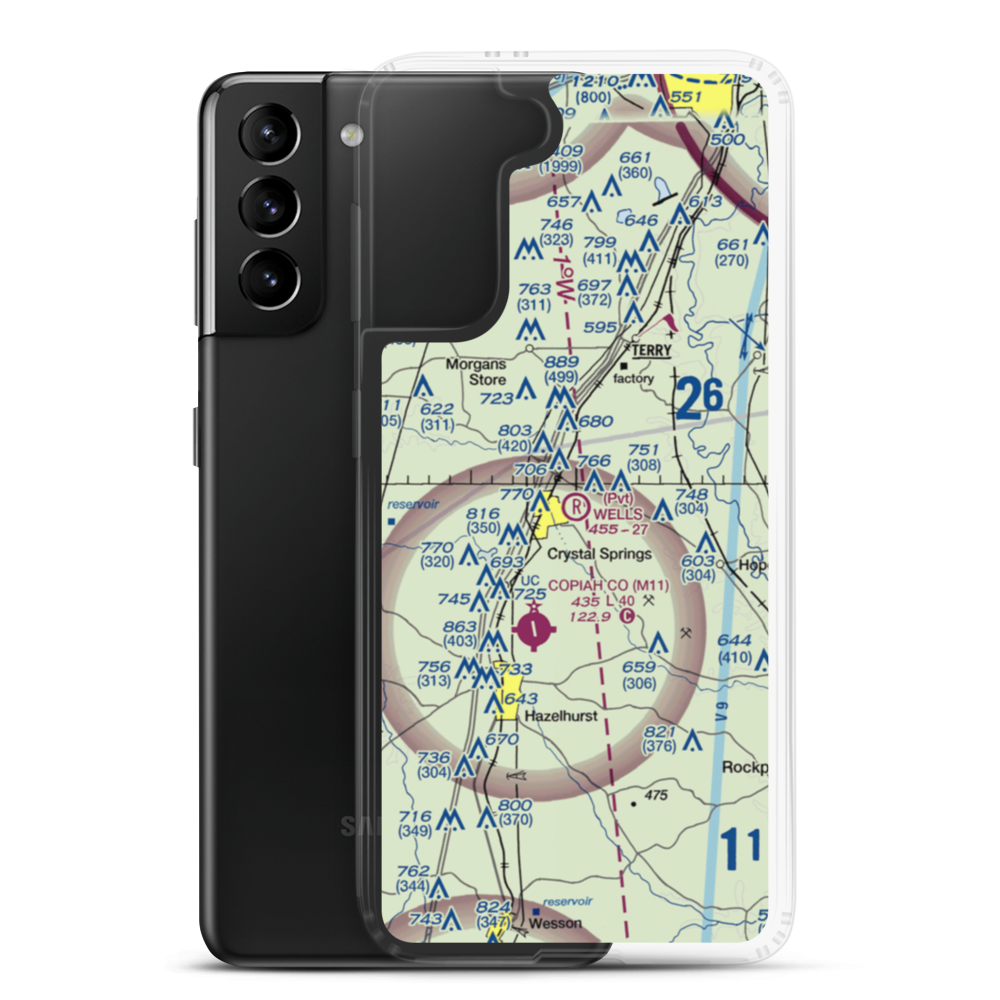 Wells Farm Airport (6MS2) VFR Sectional Samsung Case Samsung Galaxy S21 Plus model shown