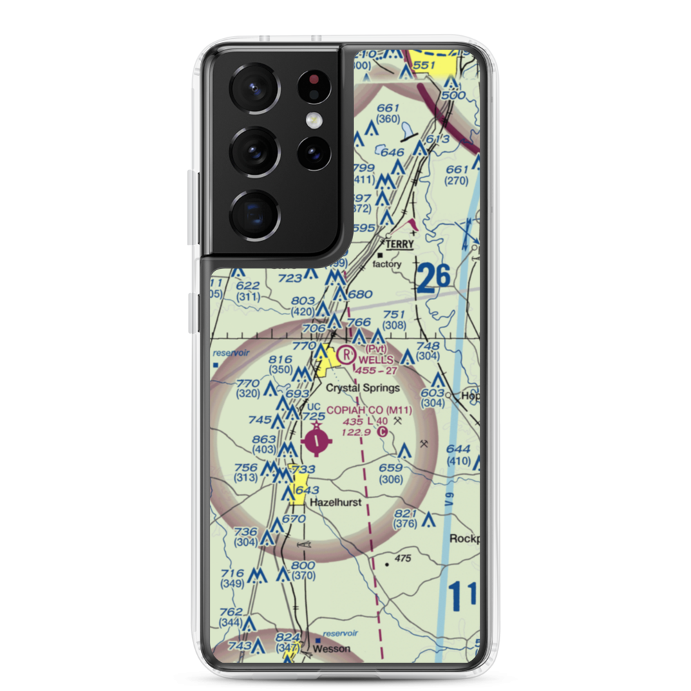 Wells Farm Airport (6MS2) VFR Sectional Samsung Case Samsung Galaxy S21 Ultra model shown