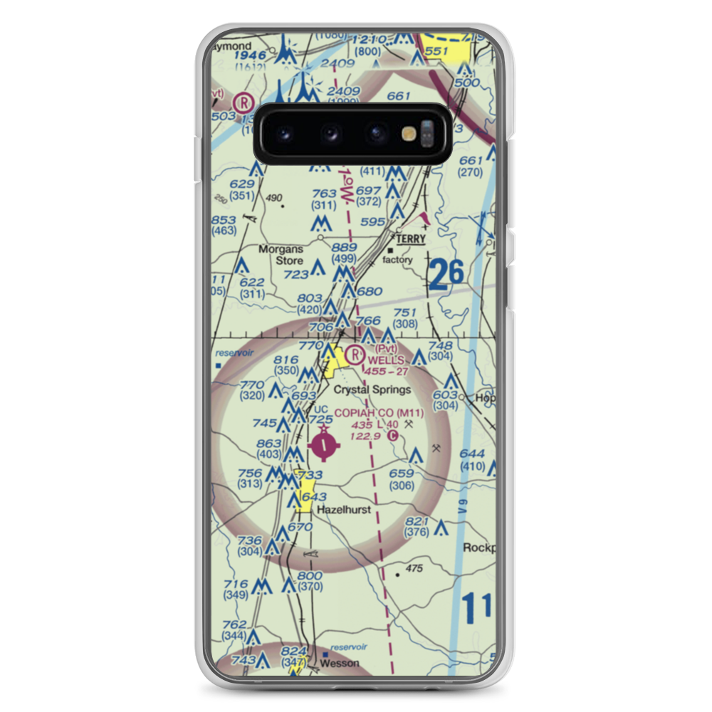 Wells Farm Airport (6MS2) VFR Sectional Samsung Case Samsung Galaxy S10+ model shown