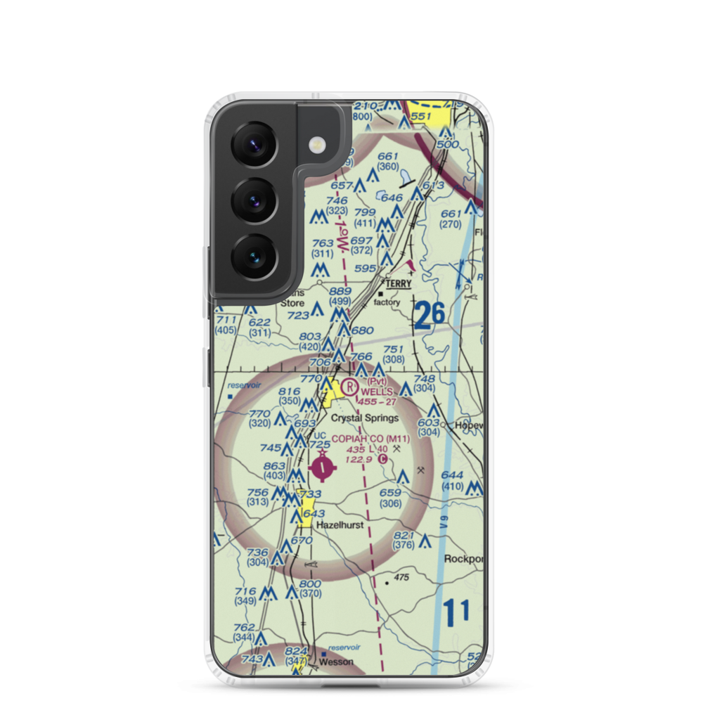 Wells Farm Airport (6MS2) VFR Sectional Samsung Case Samsung Galaxy S22 model shown
