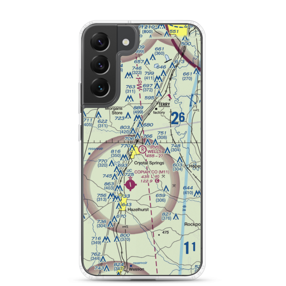 Wells Farm Airport (6MS2) VFR Sectional Samsung Case Samsung Galaxy S22 Plus model shown