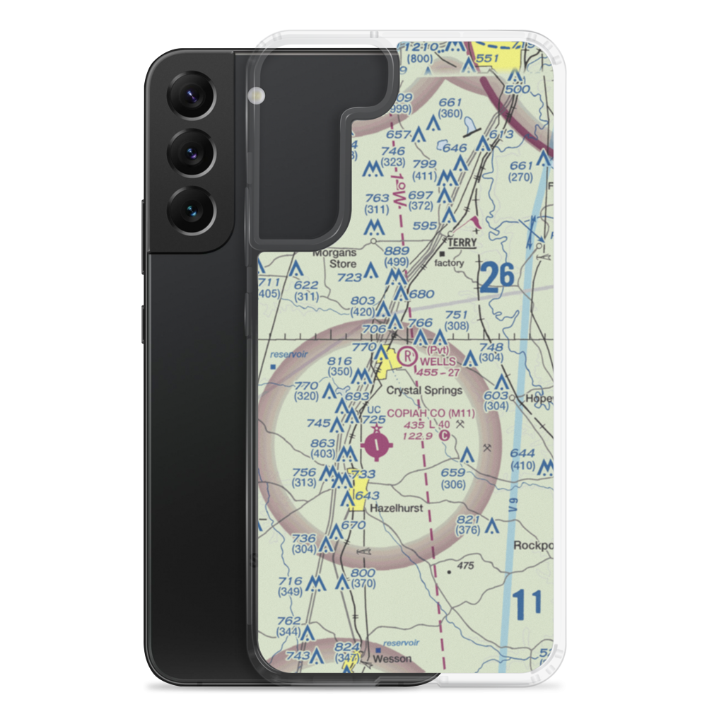 Wells Farm Airport (6MS2) VFR Sectional Samsung Case Samsung Galaxy S22 Plus model shown
