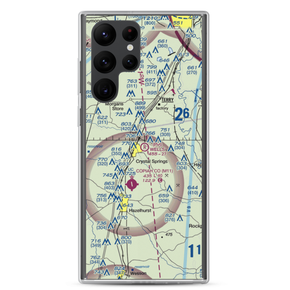 Wells Farm Airport (6MS2) VFR Sectional Samsung Case Samsung Galaxy S22 Ultra model shown