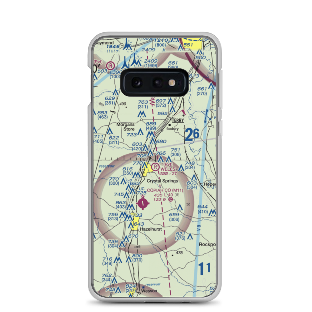 Wells Farm Airport (6MS2) VFR Sectional Samsung Case Samsung Galaxy S10e model shown