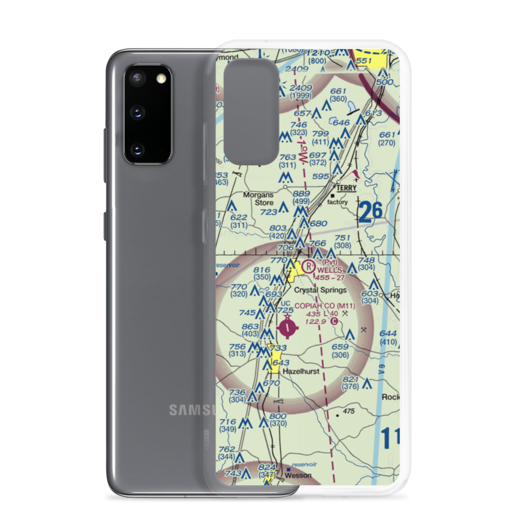 Wells Farm Airport (6MS2) VFR Sectional Samsung Case Samsung Galaxy S20 model shown