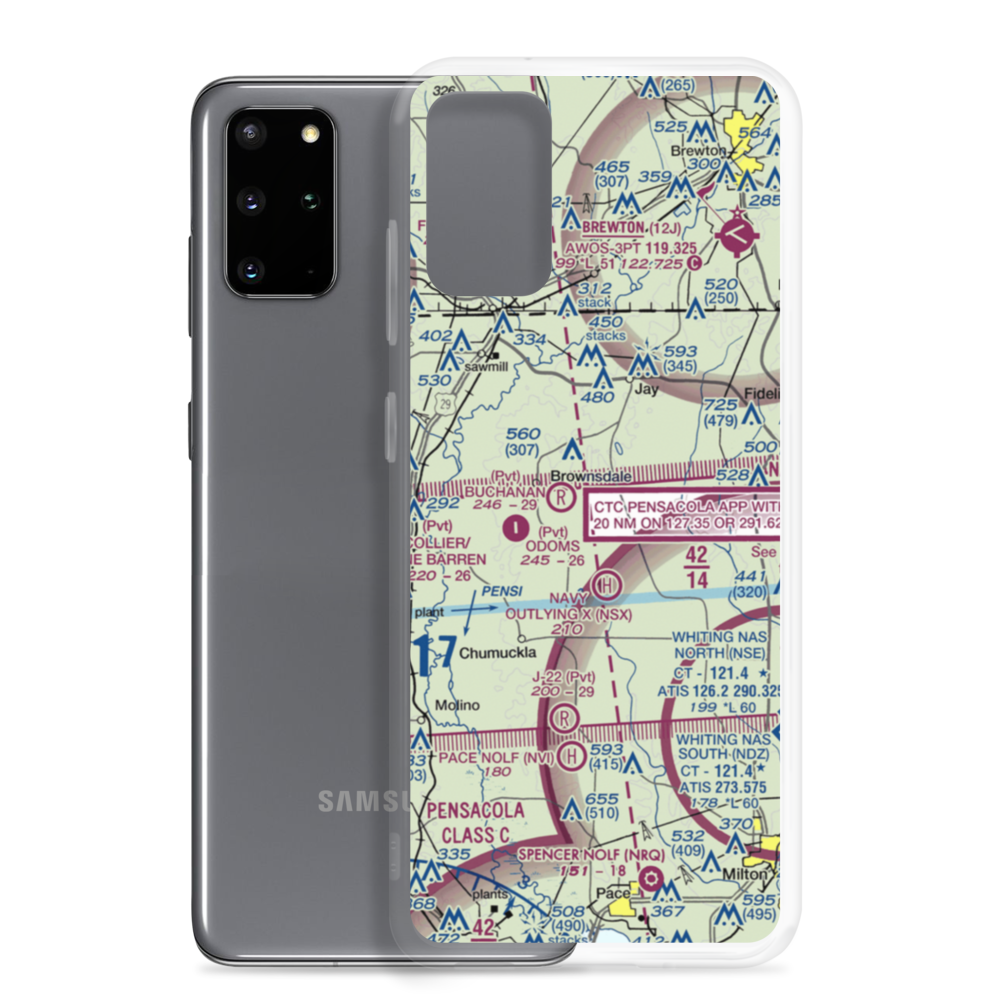 Wells Flying Service Airport (14FL) VFR Sectional Samsung Case Samsung Galaxy S20 Plus model shown