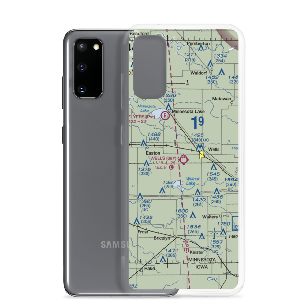 Wells Municipal Airport (68Y) VFR Sectional Samsung Case Samsung Galaxy S20 model shown