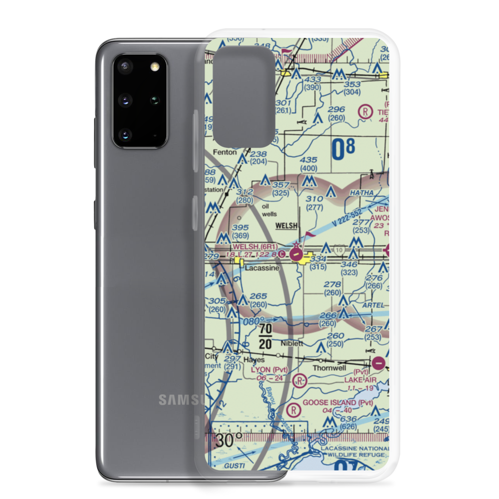 Welsh Airport (6R1) VFR Sectional Samsung Case Samsung Galaxy S20 Plus model shown