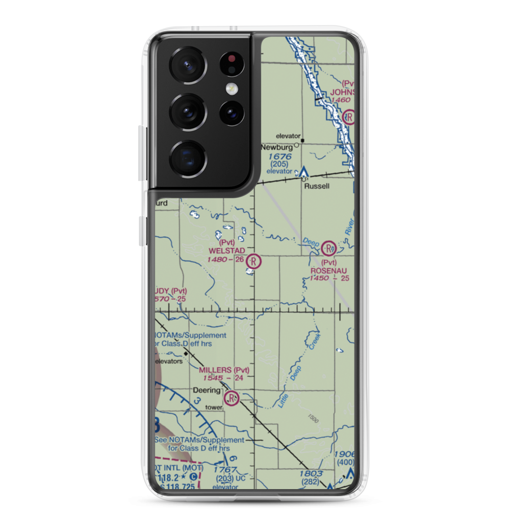 Welstad Farms Airstrip (NA73) VFR Sectional Samsung Case Samsung Galaxy S21 Ultra model shown