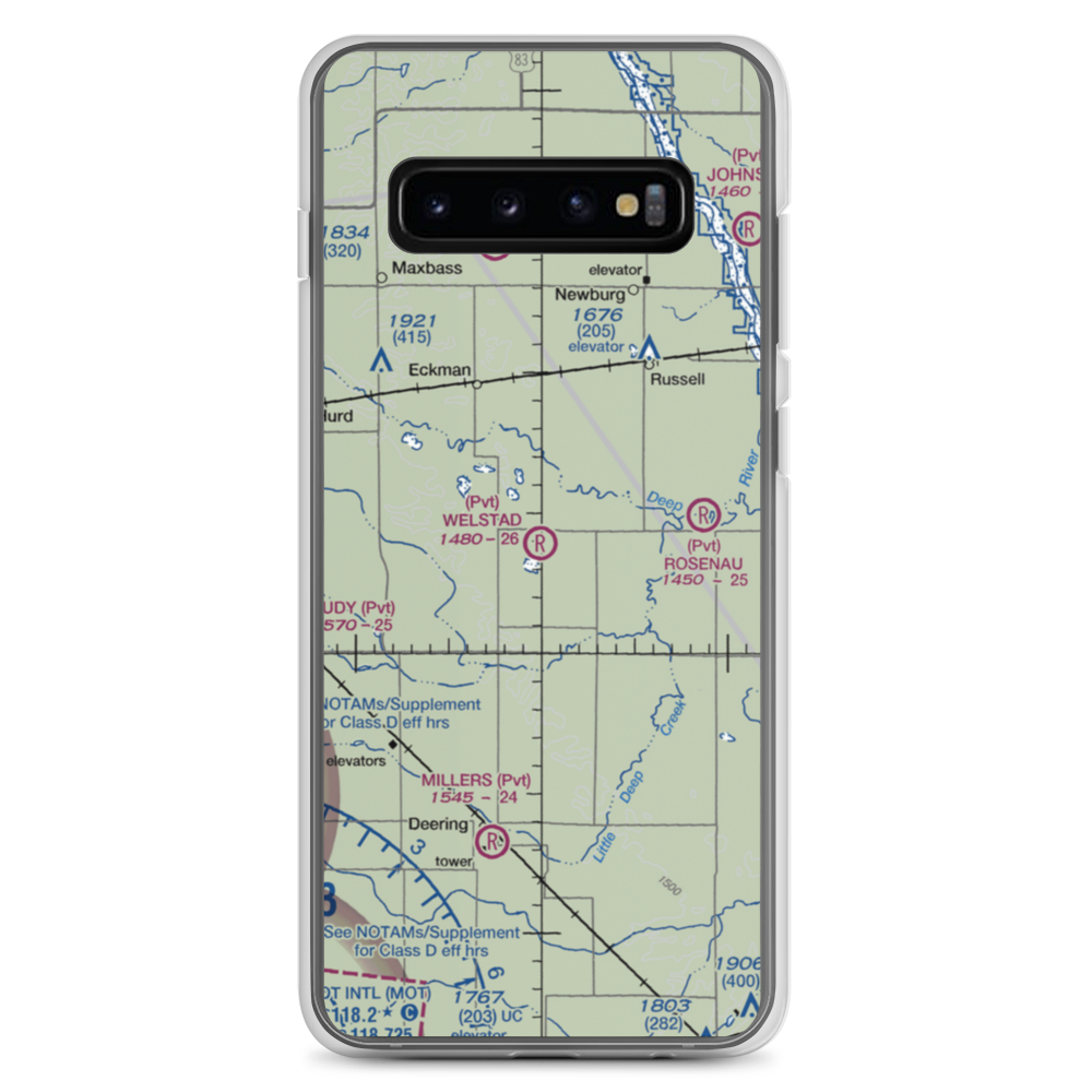Welstad Farms Airstrip (NA73) VFR Sectional Samsung Case Samsung Galaxy S10+ model shown