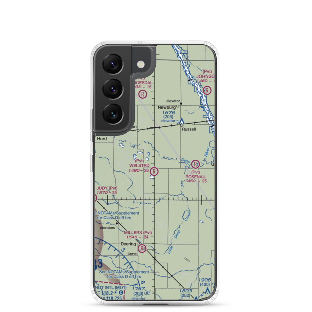 Welstad Farms Airstrip (NA73) VFR Sectional Samsung Case Samsung Galaxy S22 model shown