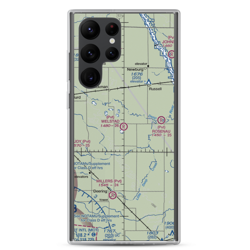 Welstad Farms Airstrip (NA73) VFR Sectional Samsung Case Samsung Galaxy S22 Ultra model shown