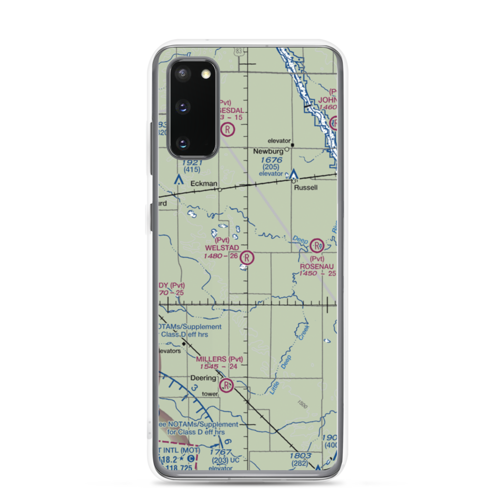 Welstad Farms Airstrip (NA73) VFR Sectional Samsung Case Samsung Galaxy S20 model shown