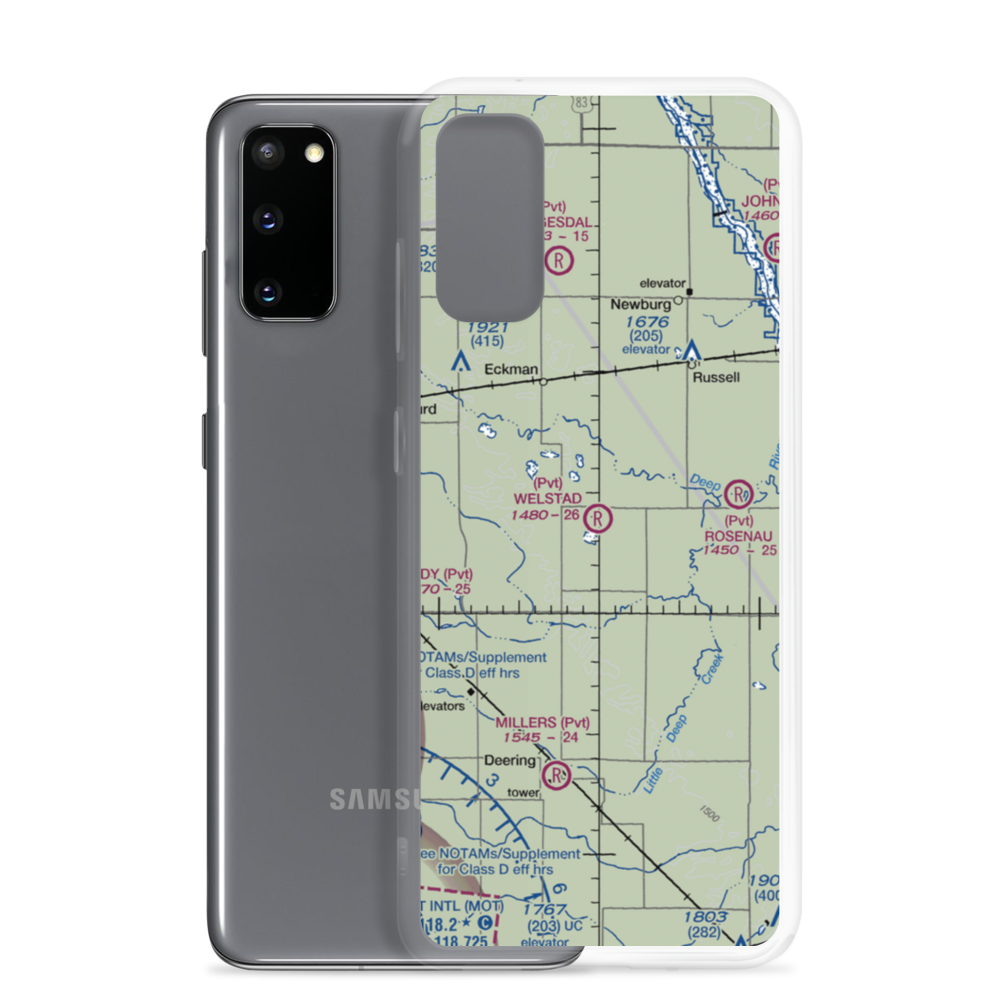 Welstad Farms Airstrip (NA73) VFR Sectional Samsung Case Samsung Galaxy S20 model shown