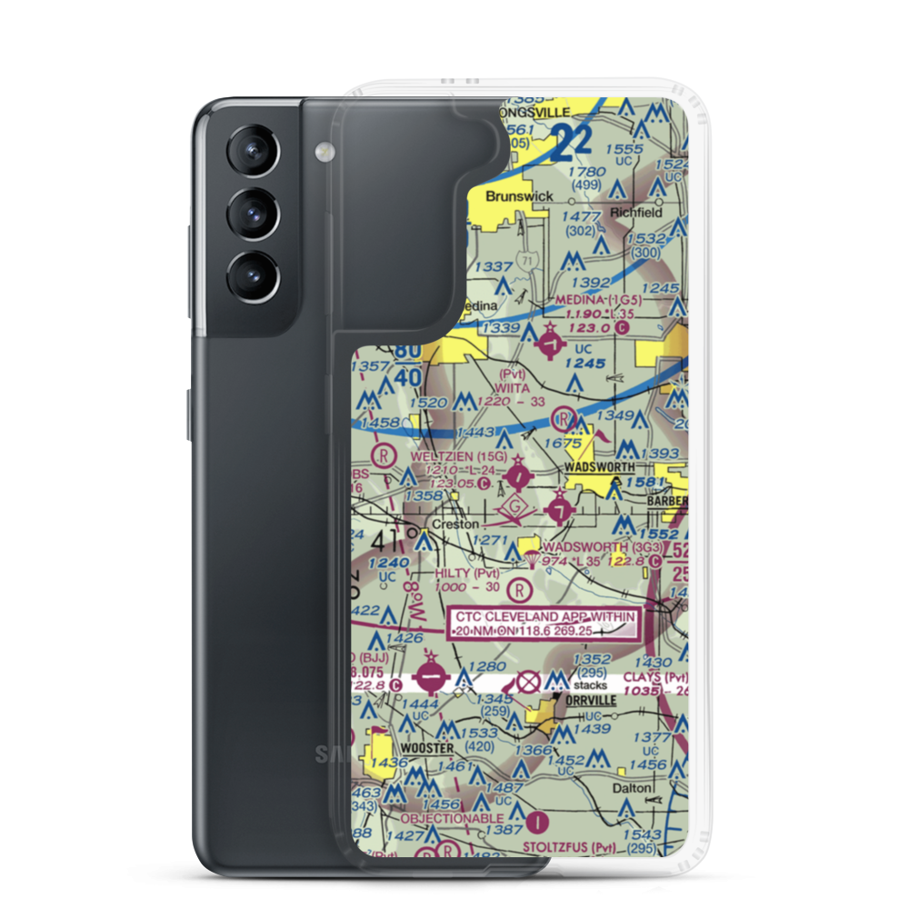 Weltzien Skypark Airport (15G) VFR Sectional Samsung Case Samsung Galaxy S21 model shown