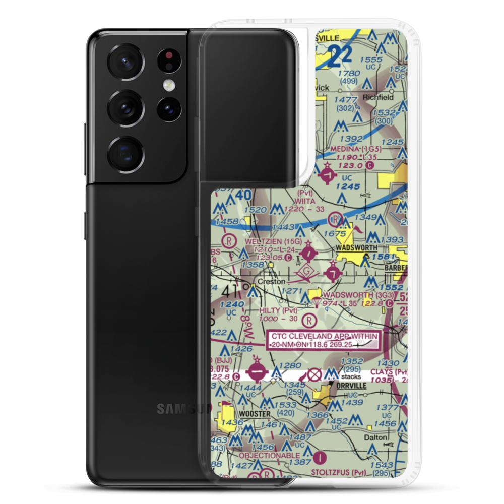 Weltzien Skypark Airport (15G) VFR Sectional Samsung Case Samsung Galaxy S21 Ultra model shown
