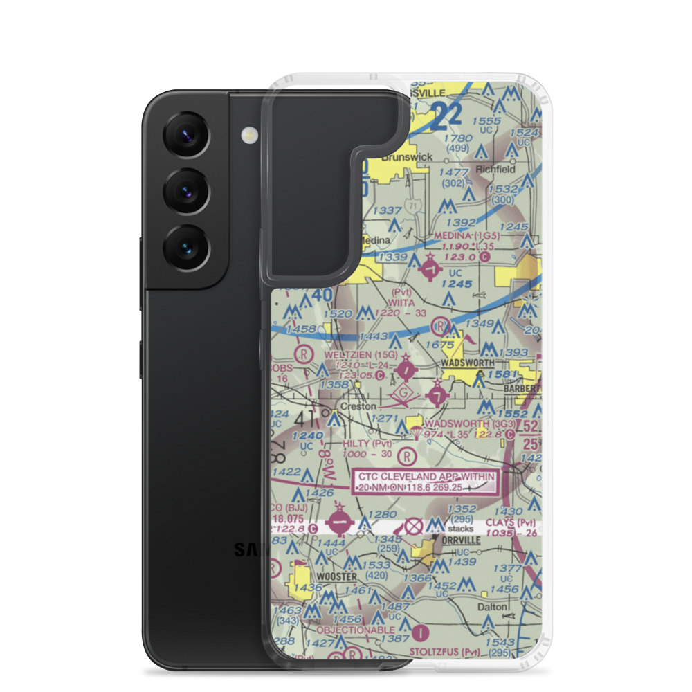 Weltzien Skypark Airport (15G) VFR Sectional Samsung Case Samsung Galaxy S22 model shown