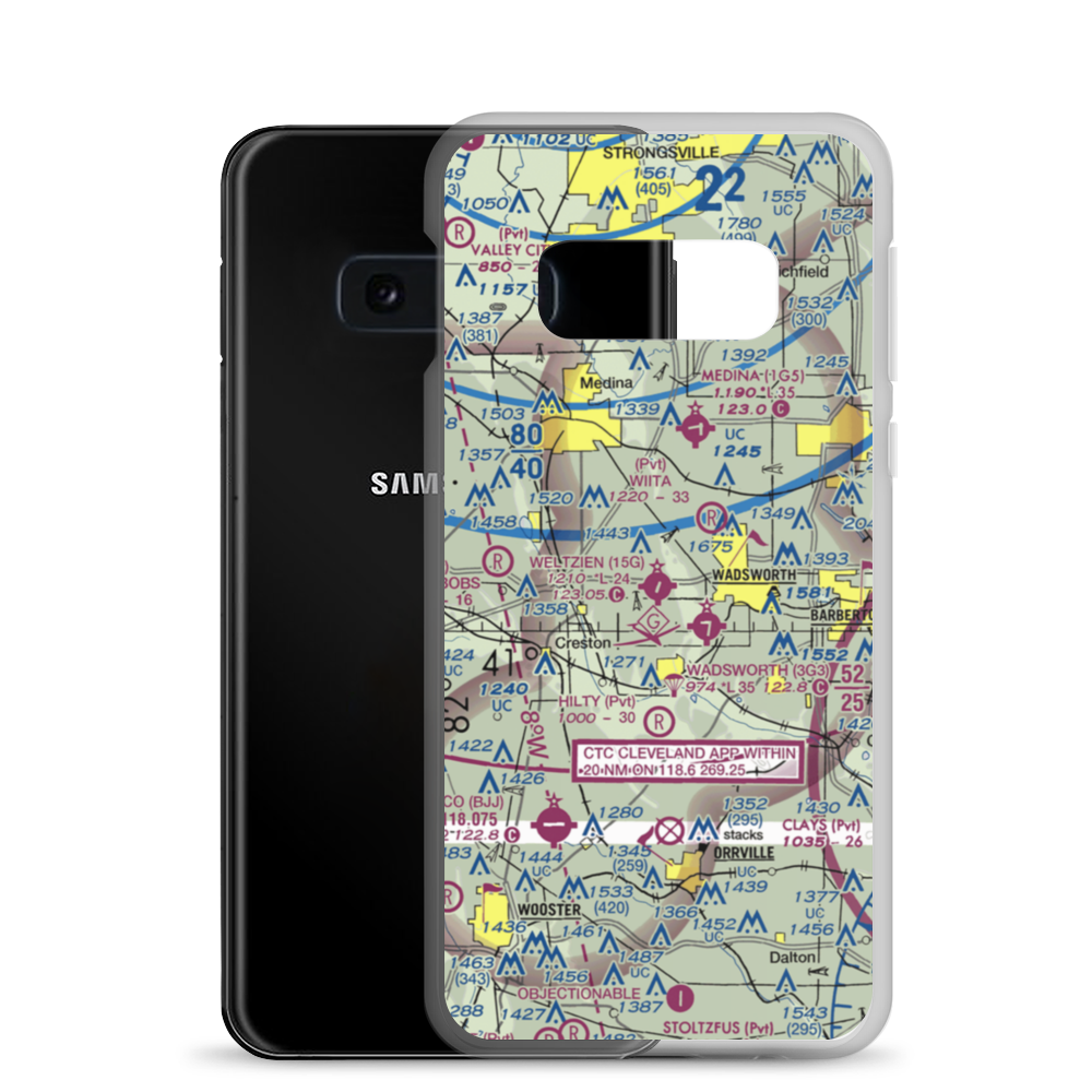 Weltzien Skypark Airport (15G) VFR Sectional Samsung Case Samsung Galaxy S10e model shown
