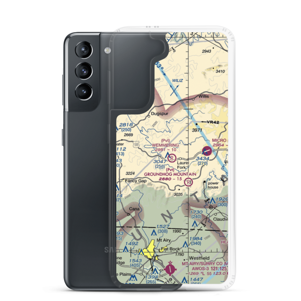 Wemmering Airport (57VA) VFR Sectional Samsung Case Samsung Galaxy S21 model shown