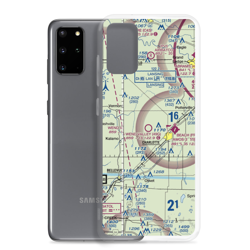 Wend Valley Airport (49G) VFR Sectional Samsung Case Samsung Galaxy S20 Plus model shown