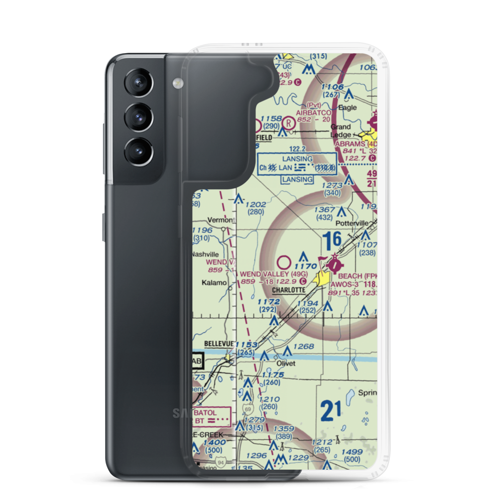 Wend Valley Airport (49G) VFR Sectional Samsung Case Samsung Galaxy S21 model shown