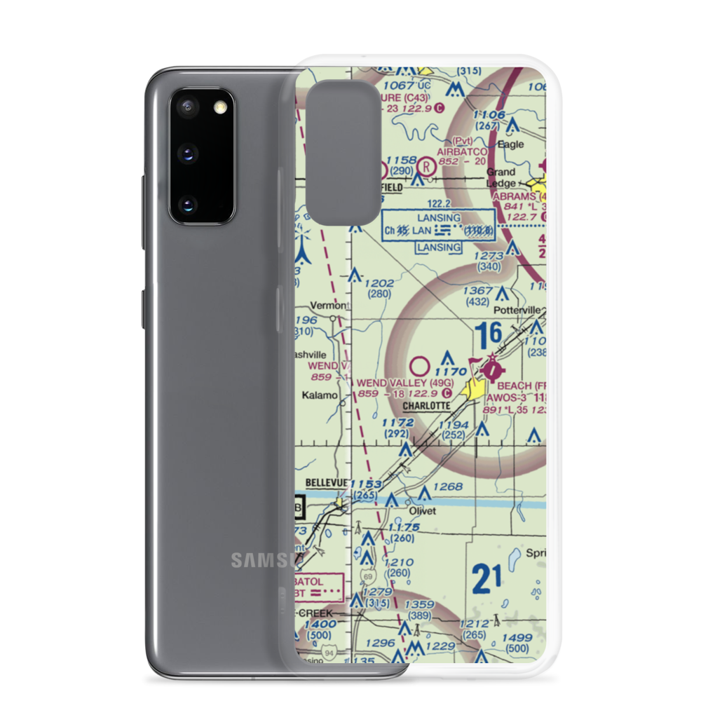 Wend Valley Airport (49G) VFR Sectional Samsung Case Samsung Galaxy S20 model shown