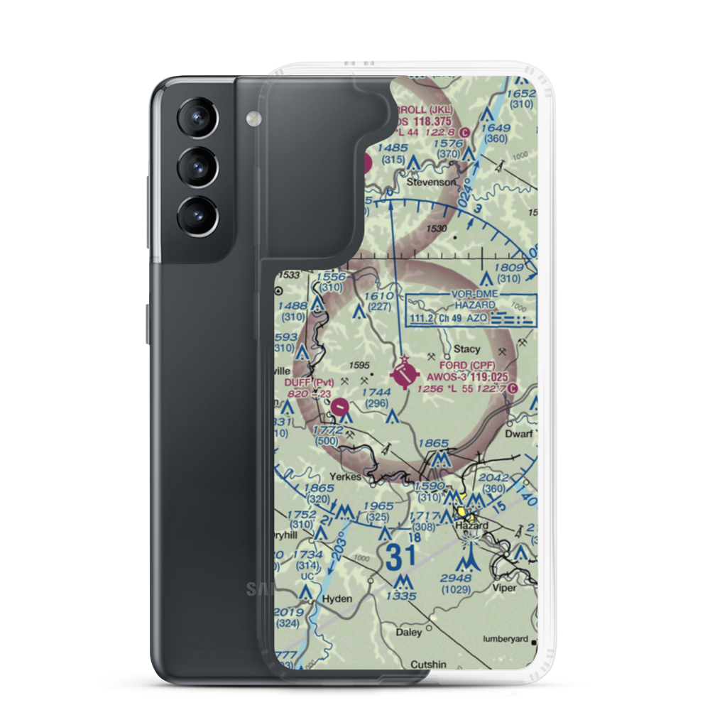Wendell H Ford Airport (K20) VFR Sectional Samsung Case Samsung Galaxy S21 model shown