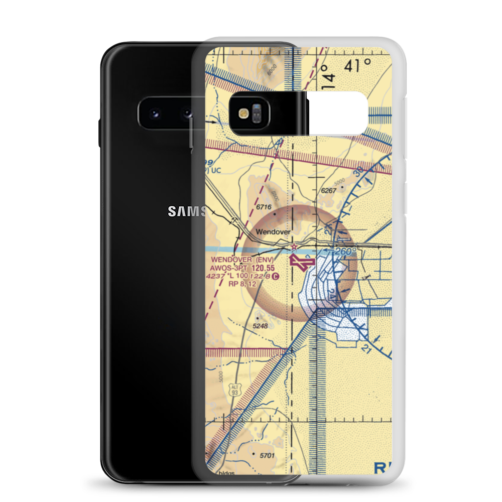 Wendover Airport (ENV) VFR Sectional Samsung Case Samsung Galaxy S10 model shown