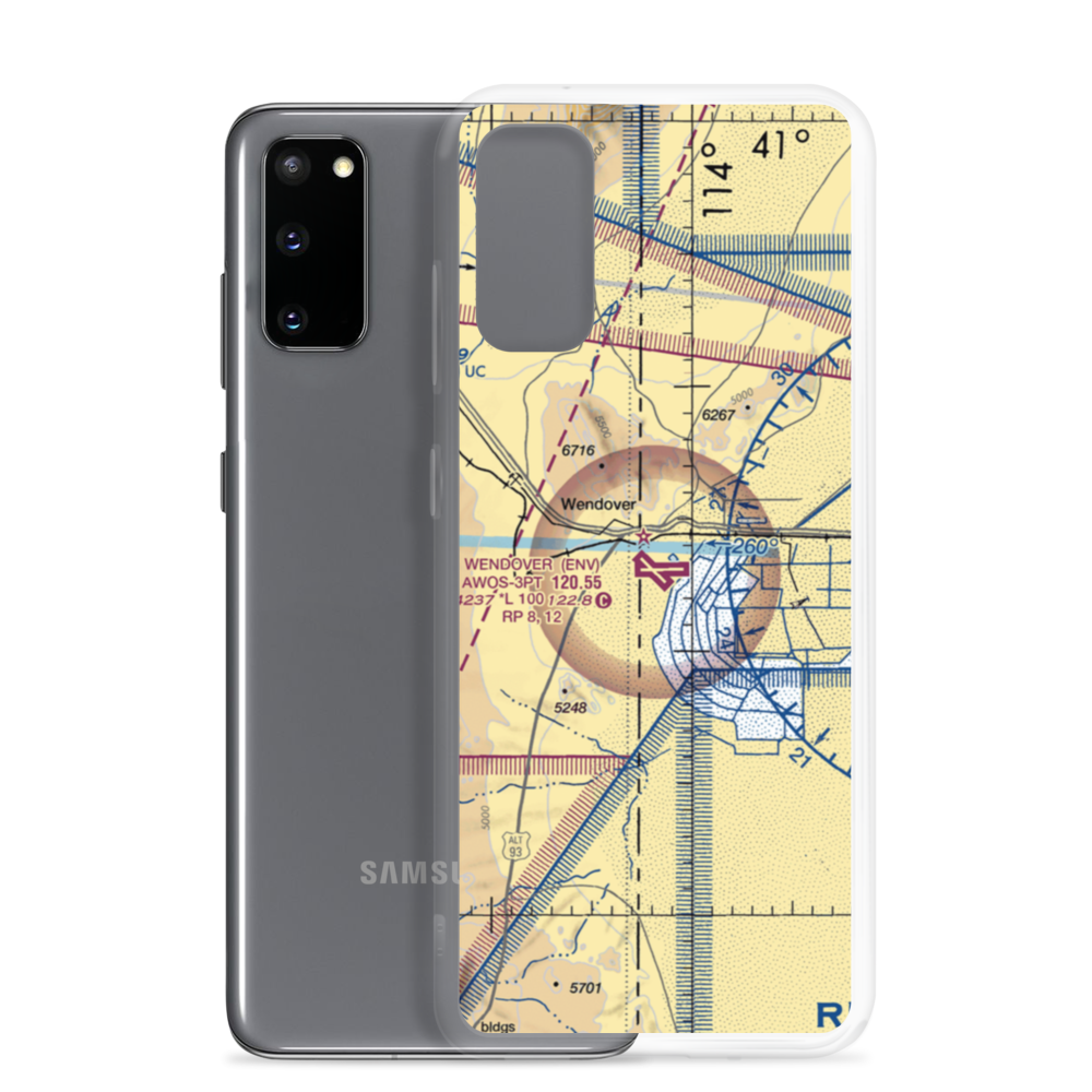 Wendover Airport (ENV) VFR Sectional Samsung Case Samsung Galaxy S20 model shown