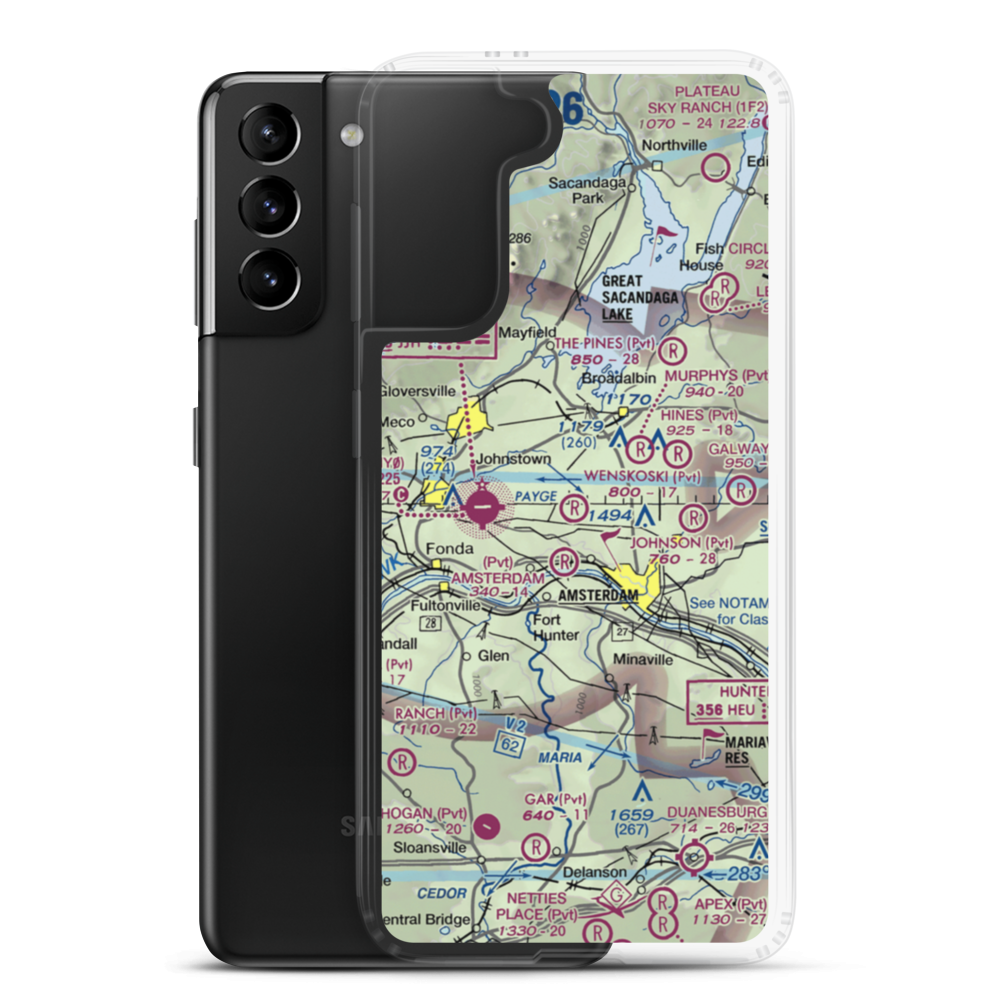 Wenskoski Field (0NY8) VFR Sectional Samsung Case Samsung Galaxy S21 Plus model shown