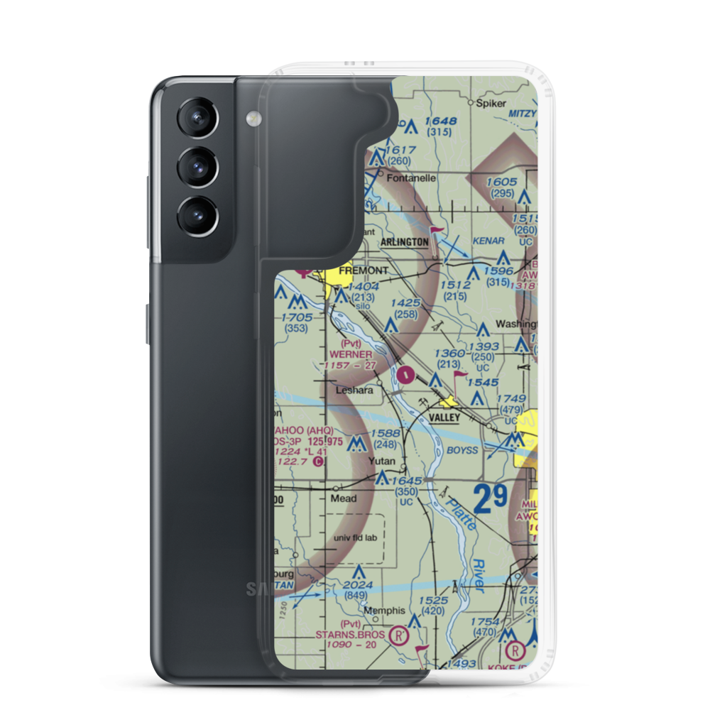 Werner Airport (NE56) VFR Sectional Samsung Case Samsung Galaxy S21 model shown