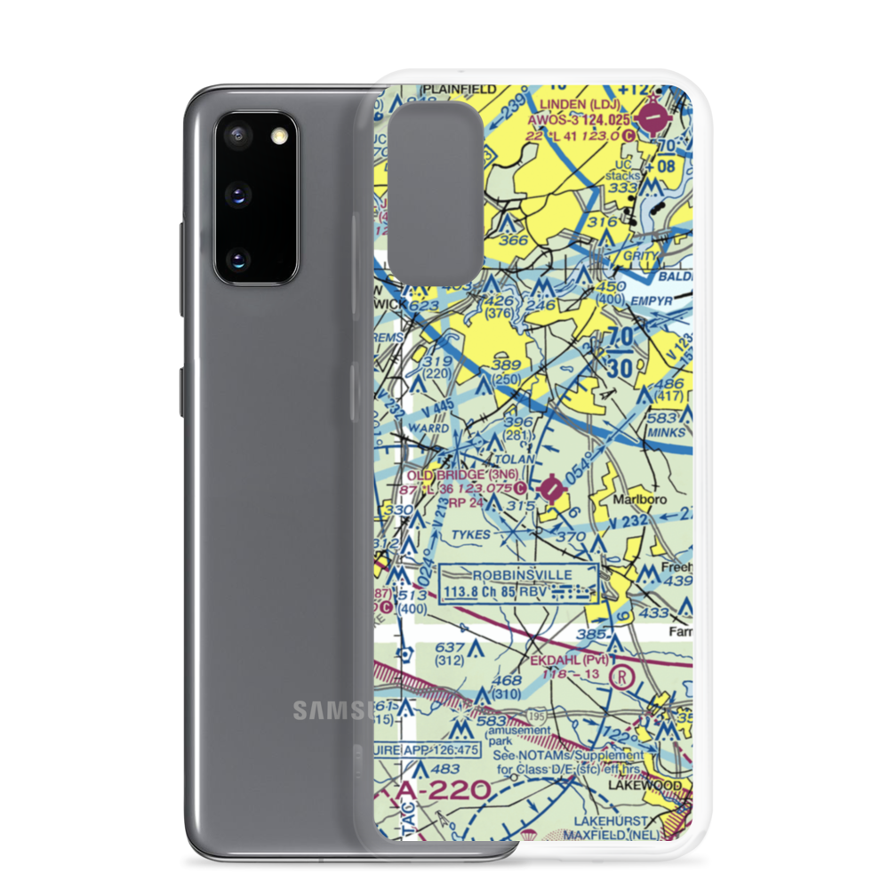 Werner Private Airport (NJ75) VFR Sectional Samsung Case Samsung Galaxy S20 model shown