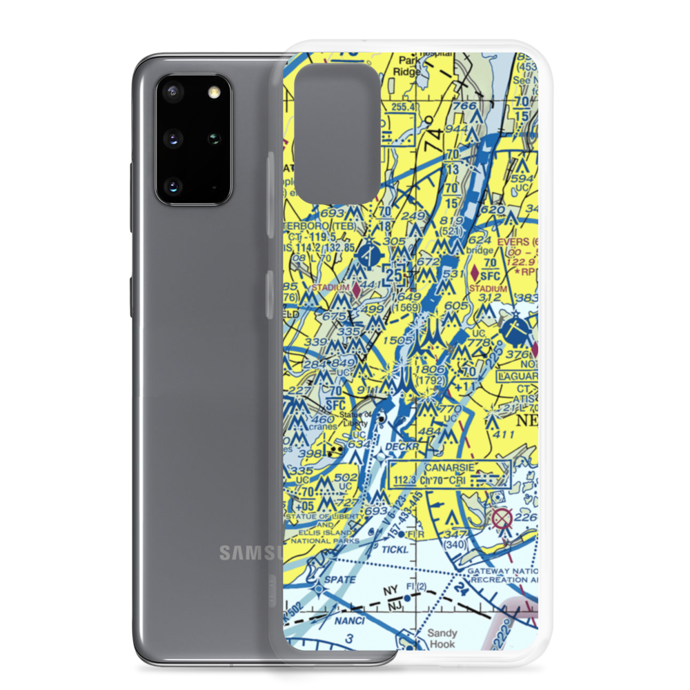 West 30th St. Heliport (JRA) VFR Sectional Samsung Case Samsung Galaxy S20 Plus model shown