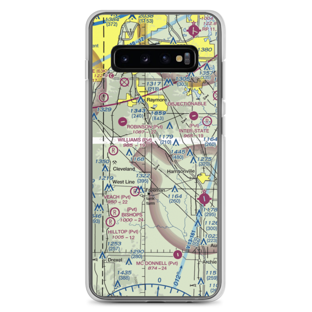 West Aero Ranch Airport (6MO9) VFR Sectional Samsung Case Samsung Galaxy S10+ model shown