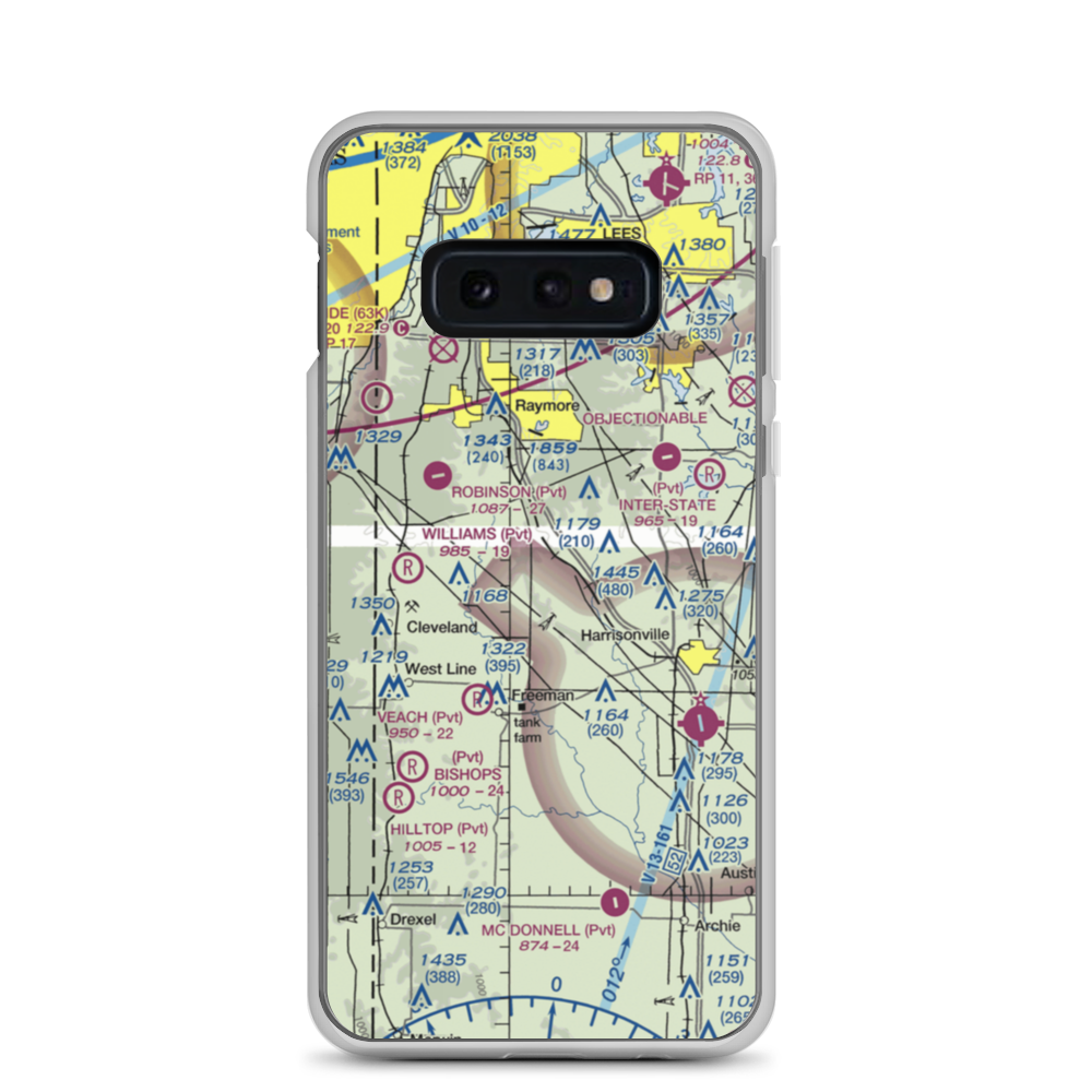 West Aero Ranch Airport (6MO9) VFR Sectional Samsung Case Samsung Galaxy S10e model shown
