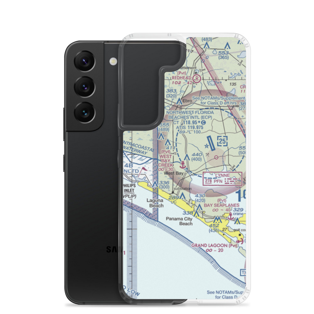 West Bay Creek Seaplane Base (1FL5) VFR Sectional Samsung Case Samsung Galaxy S22 model shown